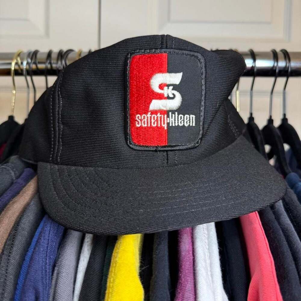 Vintage Safety-Kleen Black Snapback Trucker Hat